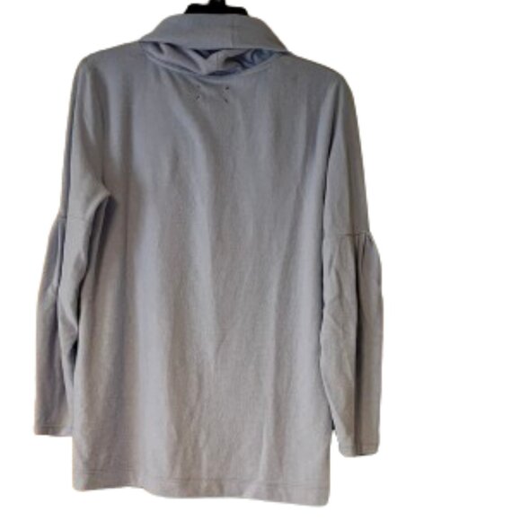 Loft Lou & Grey Lavendar Fleece Cowlneck Sweater with Bell Sleeves - Large - Picture 2 of 5